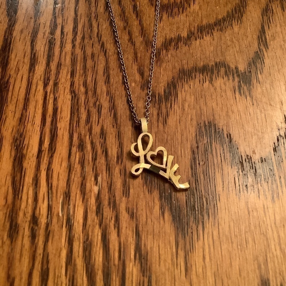 Gold LOVE Necklace - Picture 2 of 4